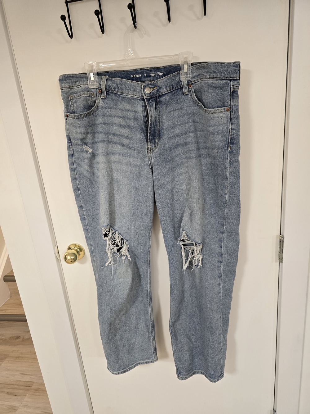 Old Navy Light Wash Distressed Boyfriend Jeans
